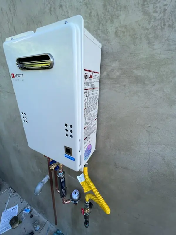 Tankless water heater installation for Douglas Byrd homes